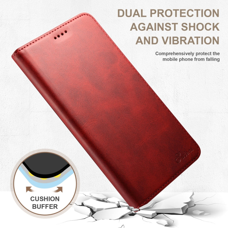 For Samsung Galaxy S23+ 5G Suteni Calf Texture Horizontal Flip Leather Phone Case(Red)
