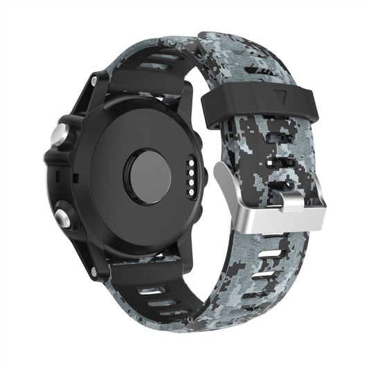 26mm Camouflage Printed Silicone Watch Band, For Garmin Fenix 5X Sapphire, For Garmin Fenix 5X Plus, For Garmin Fenix 3, For Garmin Fenix 3 HR