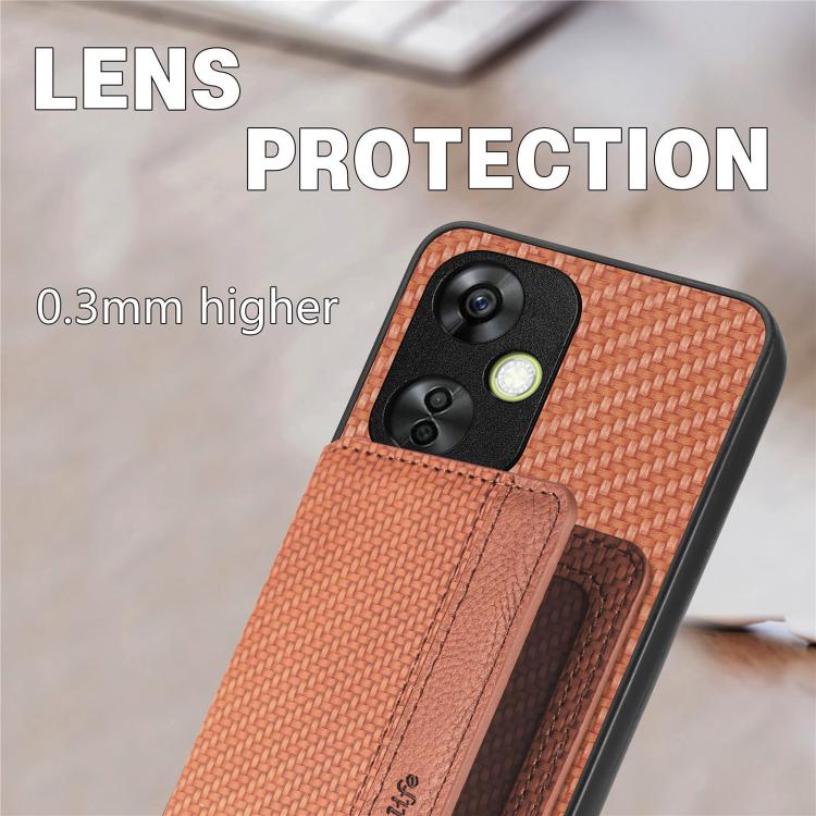 Carbon Fiber Magnetic Card Bag Phone Case