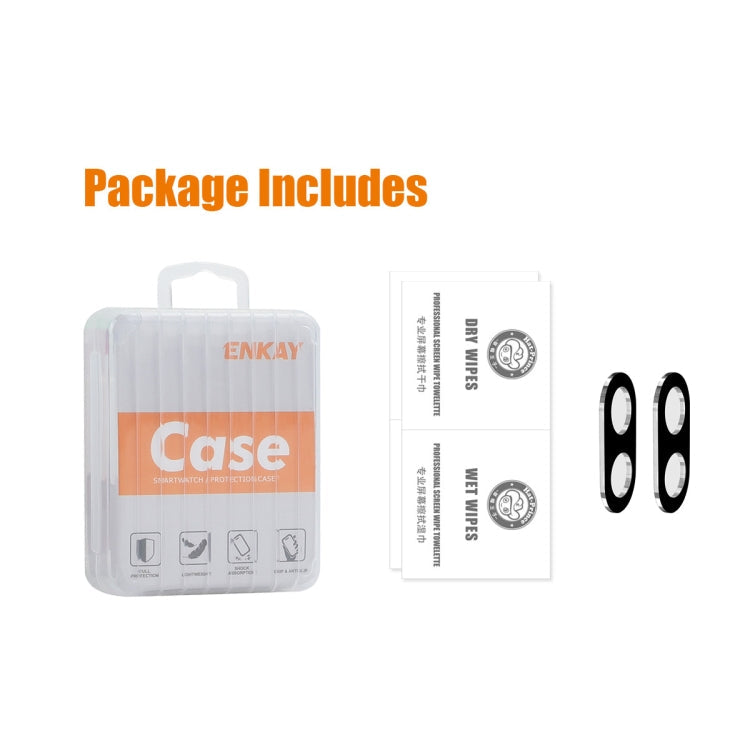 For Samsung Galaxy Z Flip6 2pcs ENKAY Hat-Prince 9H Rear Camera Lens Tempered Glass Film(Black)