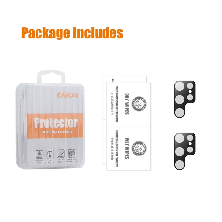 For Samsung Galaxy S25 Ultra 5G 2pcs ENKAY Hat-Prince 9H Rear Camera Lens Tempered Glass Film(Transparent)