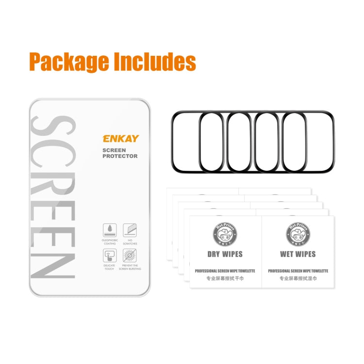 For Xiaomi Smart Band 9 Pro 5pcs ENKAY ENKAY 3D Full Coverage Soft PC Edge PMMA HD Screen Film