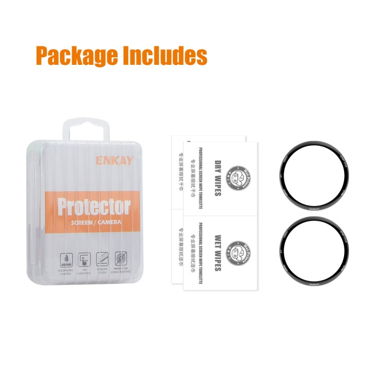 For Garmin Forerunner 245 / 245 Music 2pcs ENKAY 3D Full Coverage Soft PC Edge PMMA HD Screen Protector Film