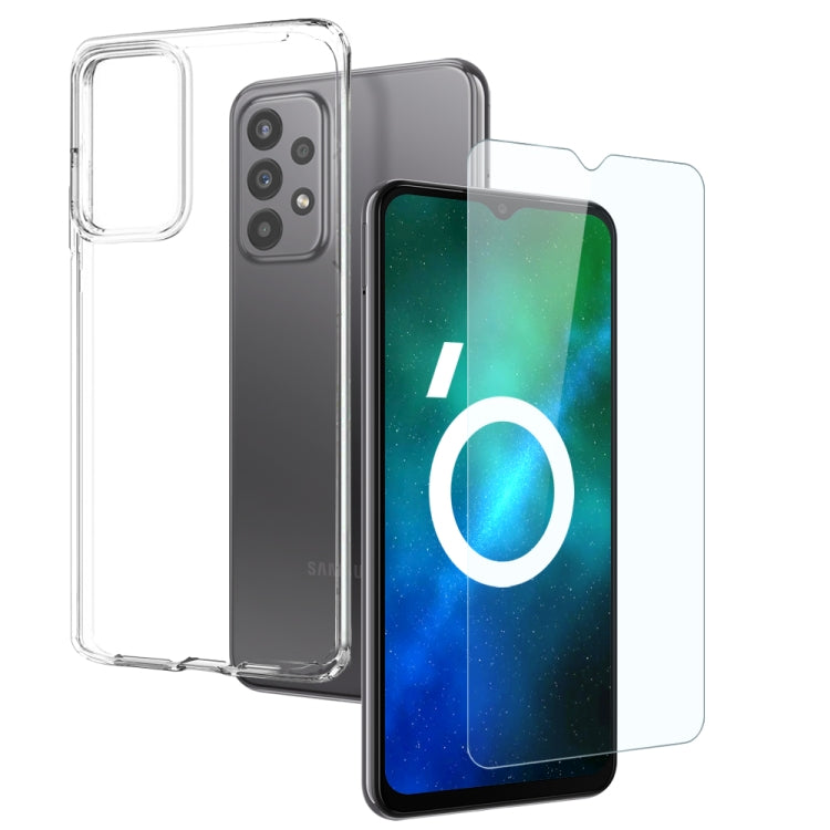 NORTHJO Transparent TPU Phone Case with Tempered Glass Film, For Samsung Galaxy A15 4G / 5G, For Samsung Galaxy A23 4G / 5G