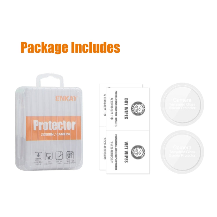 For Xiaomi Watch S4 Sport 2pcs ENKAY 0.2mm 9H Tempered Glass Screen Protector Watch Film