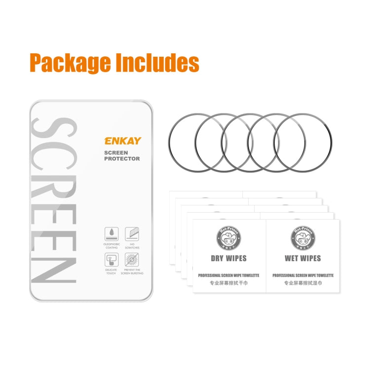 For Huawei Watch GT 5 Pro 46mm 5pcs ENKAY 3D Full Coverage Soft PC Edge PMMA HD Screen Film