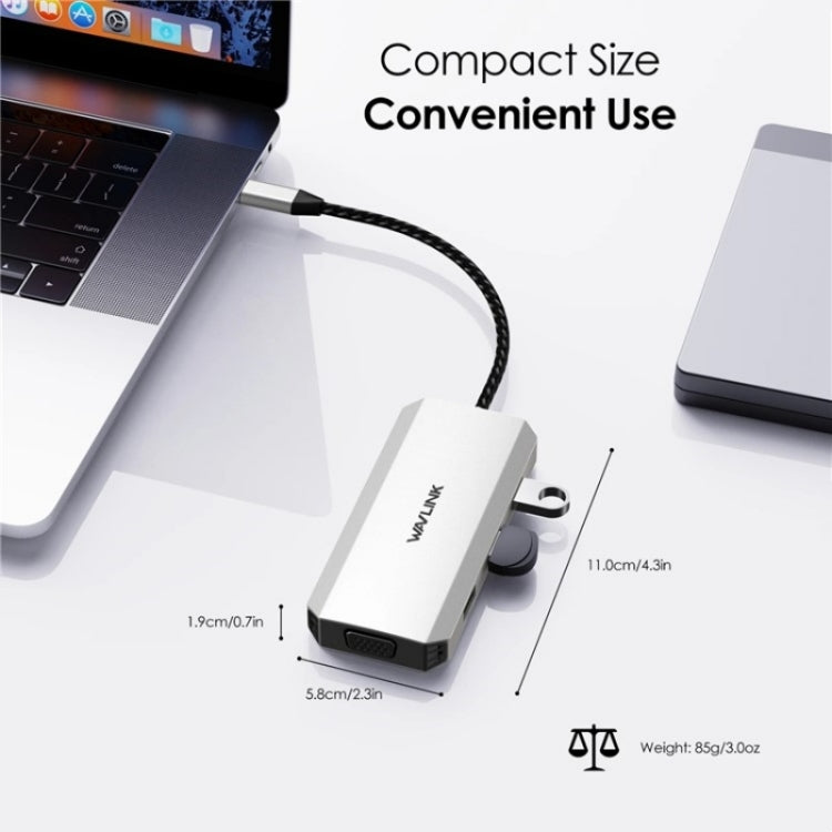 WAVLINK UMD304 Converter USB-C to Dual HD 4K 60Hz HUB 7-in-1 Laptop Docking Station