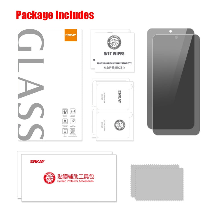 For Samsung Galaxy S24 5G 2pcs ENKAY Hat-Prince 28 Degree Anti-peeping Privacy Tempered Glass Film