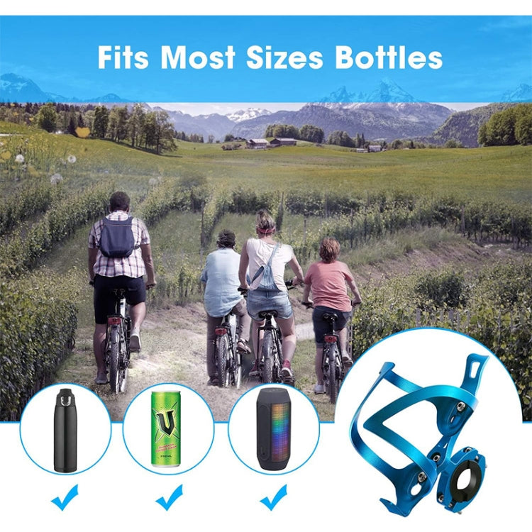 With Rotation Base JUNSUNMAY Bike Cup Holder Cages Bicycle Water Bottle Aluminum Alloy Bracket(Silver)