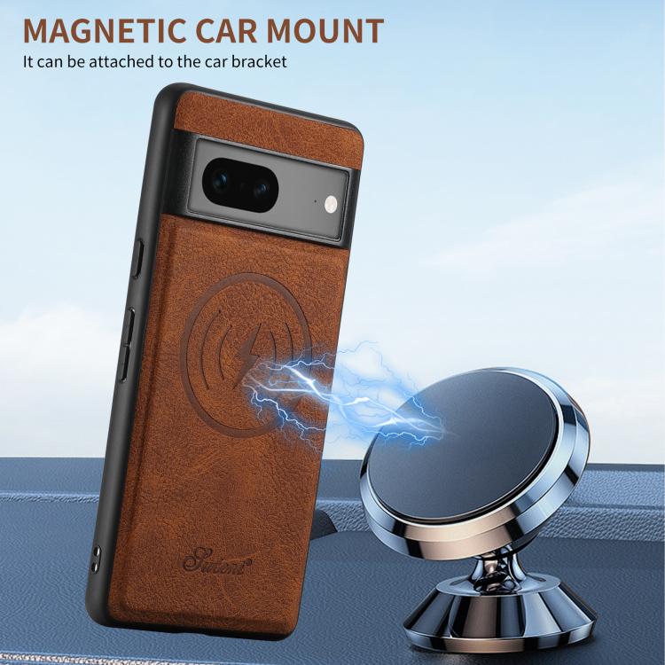 For Google Pixel 10 Pro XL Suteni H16 Litchi Texture Leather Detachable Wallet Back Phone Case(Khaki)