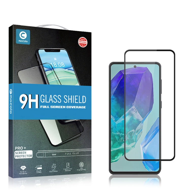 For Samsung Galaxy M55 mocolo 2.5D Full Glue Full Cover Tempered Glass Film
