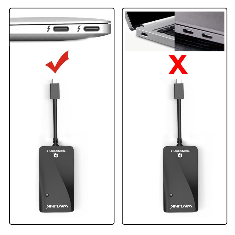 WAVLINK WL-UTA01D Type-C Thunderbolt 3 to Dual DisplayPort Adapter Splitter Converter