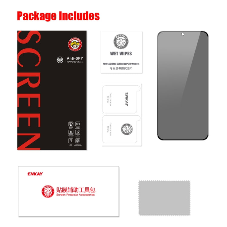 For Samsung Galaxy S24+ 5G ENKAY Hat-Prince 360 Degree Anti-peeping Privacy Full Screen Tempered Glass Film