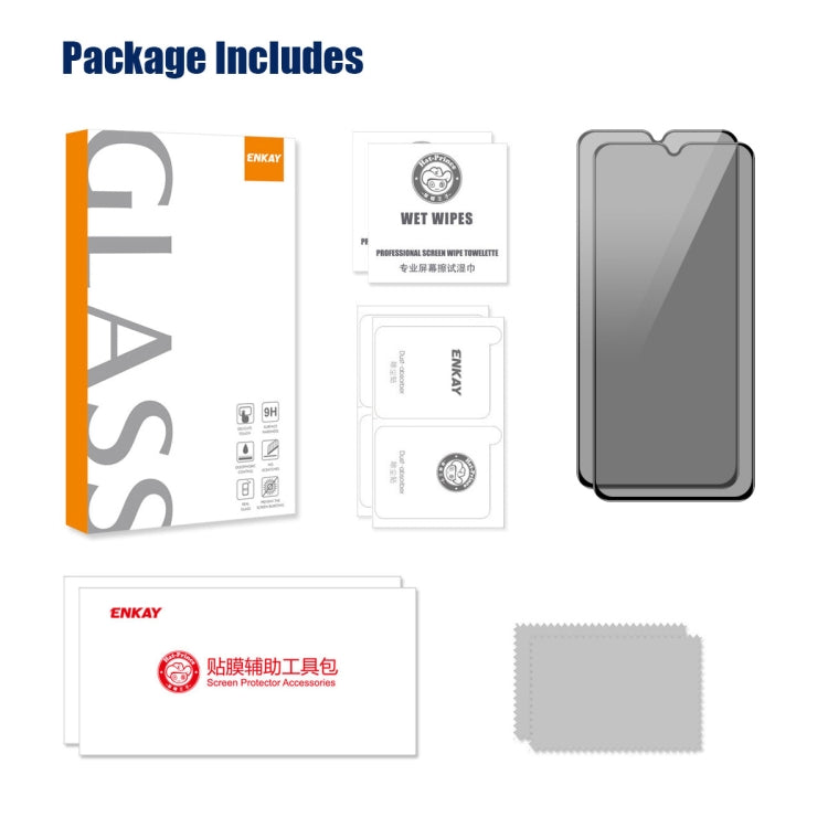 For Samsung Galaxy A24 5G 2pcs ENKAY Hat-Prince 360 Degree Anti-peeping Privacy Full Screen Tempered Glass Film