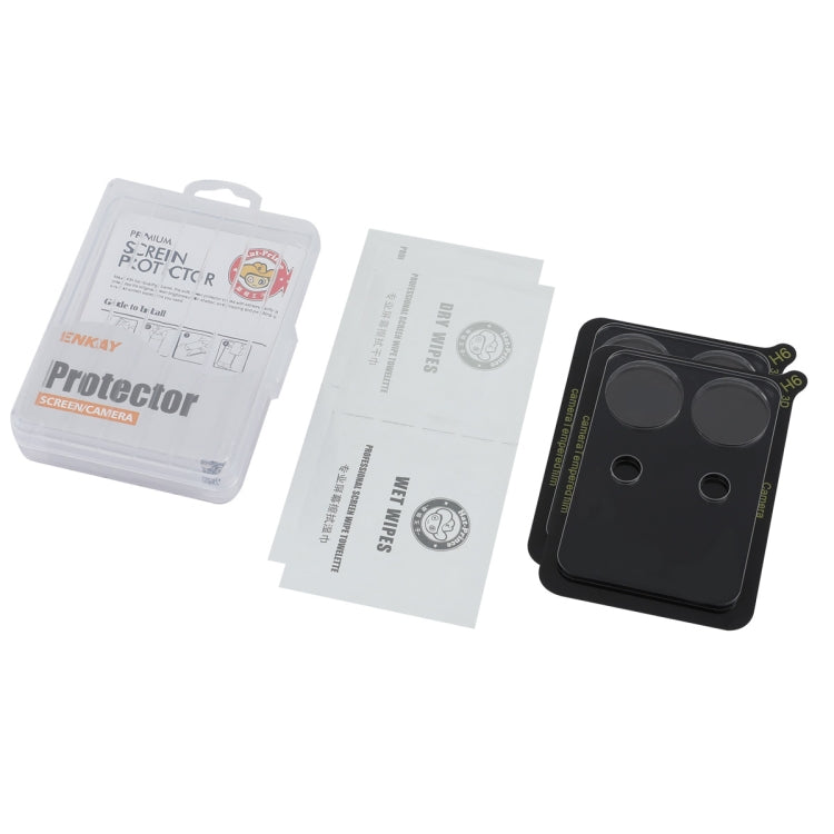 For Redmi Note 13 Pro 4G / Poco M6 Pro 4G 2pcs ENKAY Hat-Prince 9H Rear Camera Lens Tempered Glass Film(Transparent)