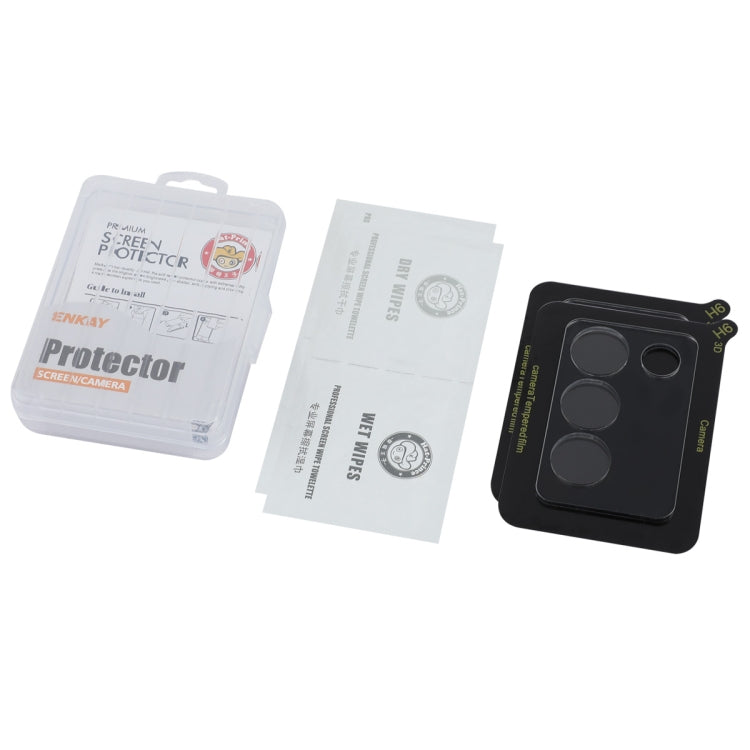 For vivo Y100 IDN / Y200e 5G / V30 Lite 5G 2pcs ENKAY Hat-Prince 9H Rear Camera Lens Tempered Glass Film(Transparent)