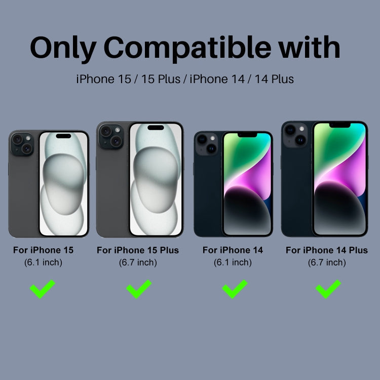 For iPhone 15 / 15 Plus / 14 / 14 Plus NORTHJO 3 Set 6pcs Camera Lens Protector Glitter Metal Ring Film(Black)