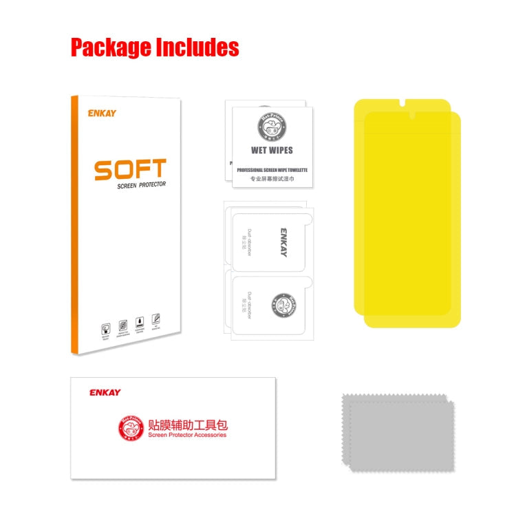 For Motorola Moto E22s 2pcs ENKAY Full Full Glue Coverage Soft Explosion-proof Hydrogel Film