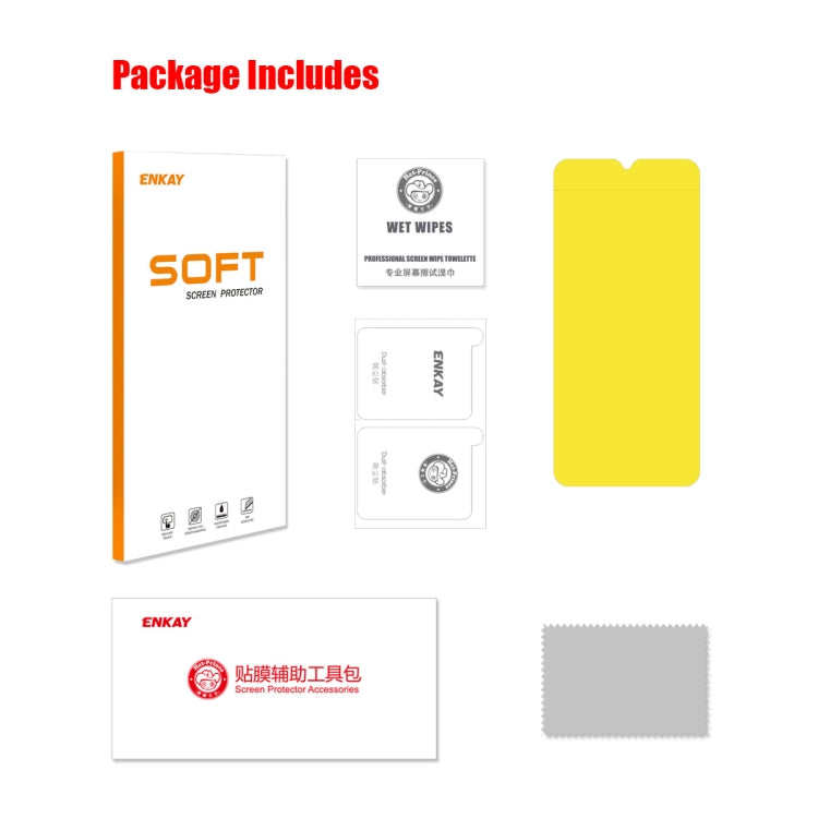 For Nokia C32 ENKAY Hat-Prince Full Glue Coverage Soft Explosion-proof Hydrogel Film