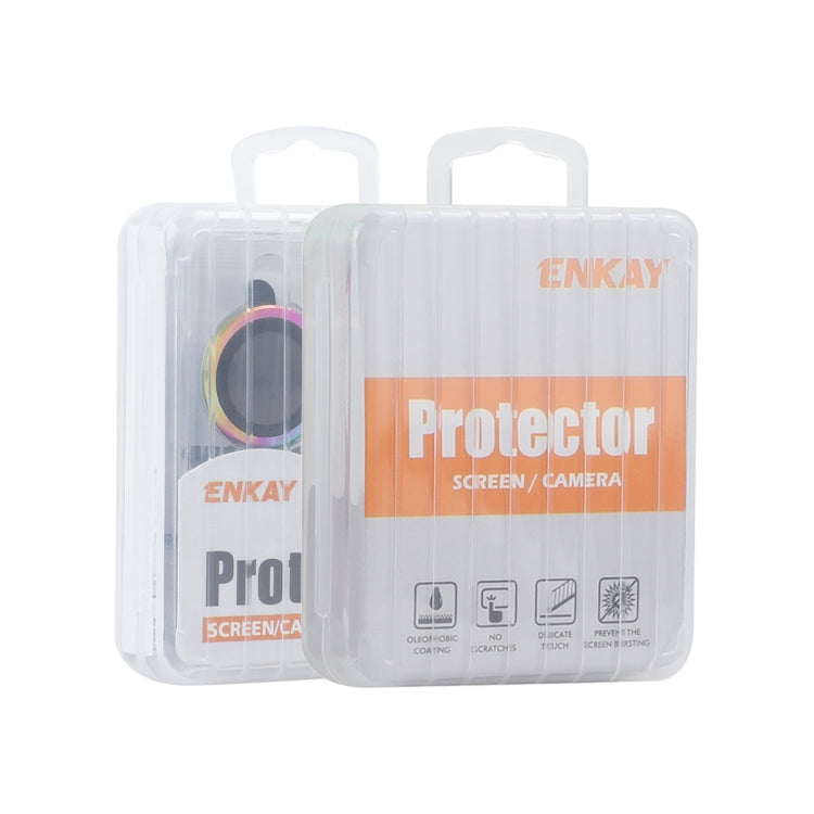 For iPhone 16 / 16 Plus ENKAY Hat-Prince AR 9H Rear Lens Aluminium Alloy Tempered Glass Film(Colorful)