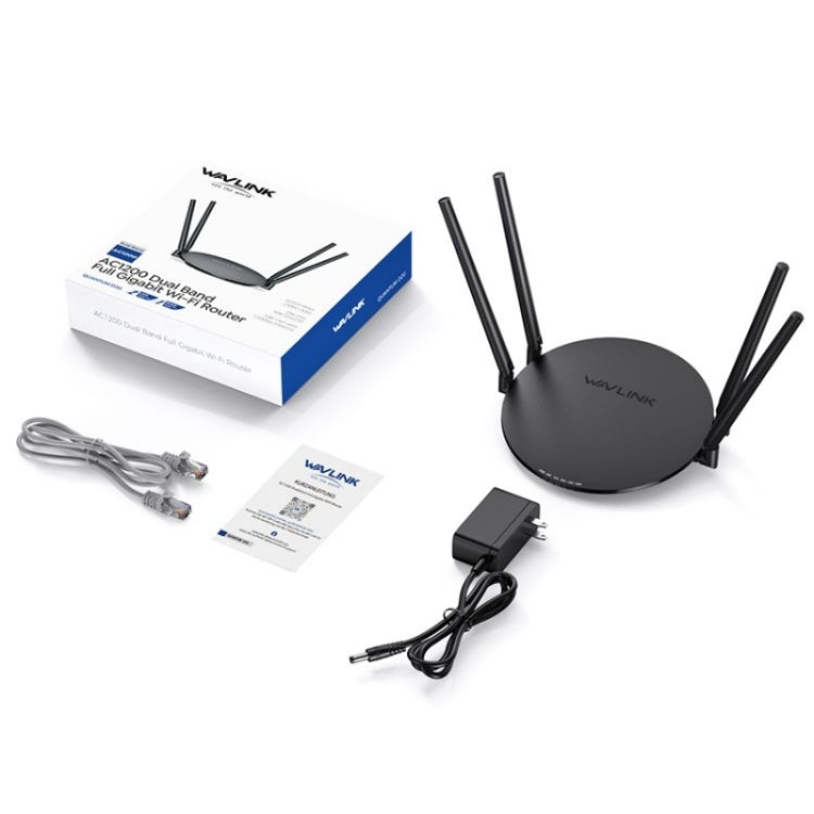 WAVLINK WN530HG3 AC1200 Dual Band AP Router 1000Mbps WAN / LAN Ethernet Port, Plug:UK Plug