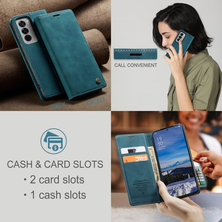 For OPPO Reno12 5G Global CaseMe 013 Multifunctional Horizontal Flip Leather Phone Case(Blue)