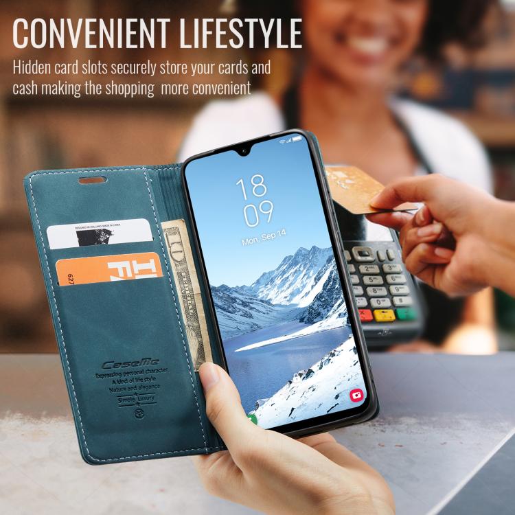 For Samsung Galaxy A26 CaseMe 013 Multifunctional Horizontal Flip Leather Phone Case(Blue)