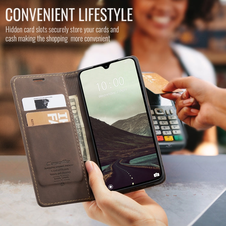 For Redmi 14C CaseMe 013 Multifunctional Horizontal Flip Leather Phone Case(Coffee)