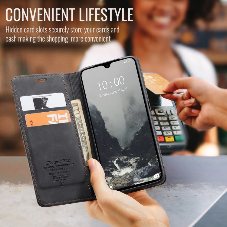 For Redmi 14C CaseMe 013 Multifunctional Horizontal Flip Leather Phone Case(Black)