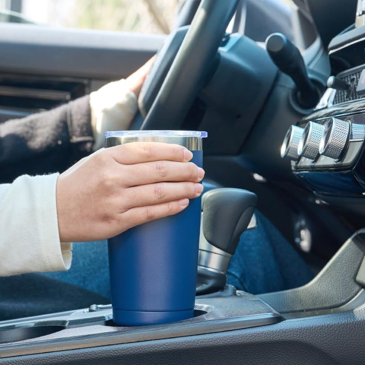 JUNSUNMAY 600ml 304 Stainless Steel Vacuum Insulated Coffee Travel Mug Double Wall Thermal Cup(White)