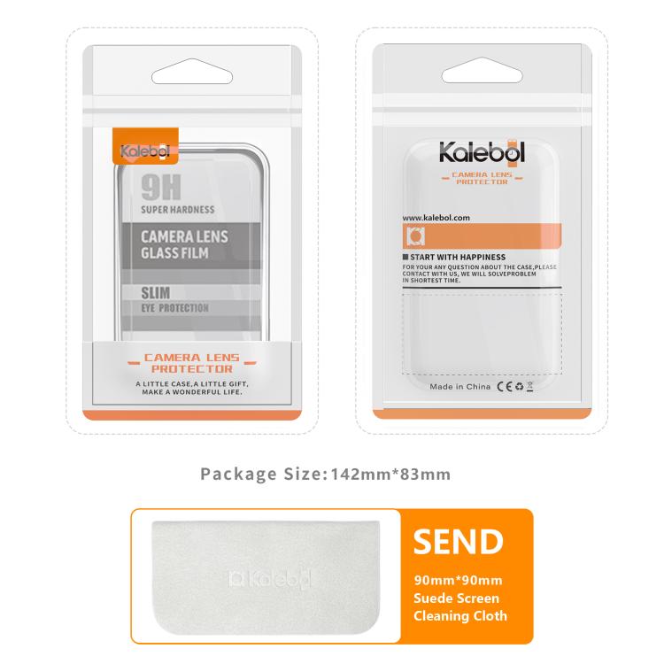 For iPhone 16 Kalebol No Flicker Ultra-Thin Individual Camera Lens Tempered Glass Film(Silver)