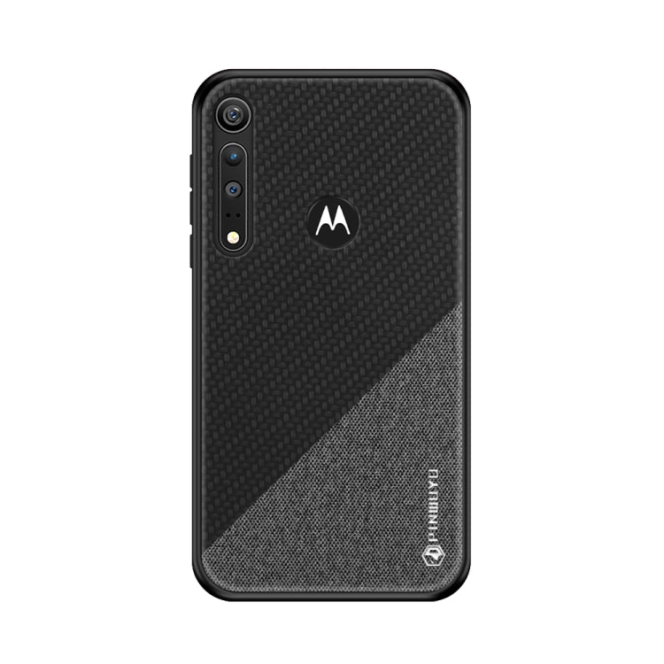 PINWUYO Rong Series Shockproof PC + TPU+ Chemical Fiber Cloth Protective Cover, For MOTO G8 Plus, For MOTO G8 Play / One macro