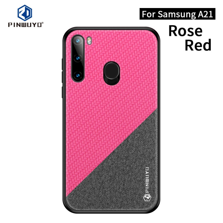 PINWUYO Rong Series Shockproof PC + TPU+ Chemical Fiber Cloth Protective Cover, For Huawei P40, For Huawei P40 pro / P40pro+, For Galaxy A01, For Galaxy?A21