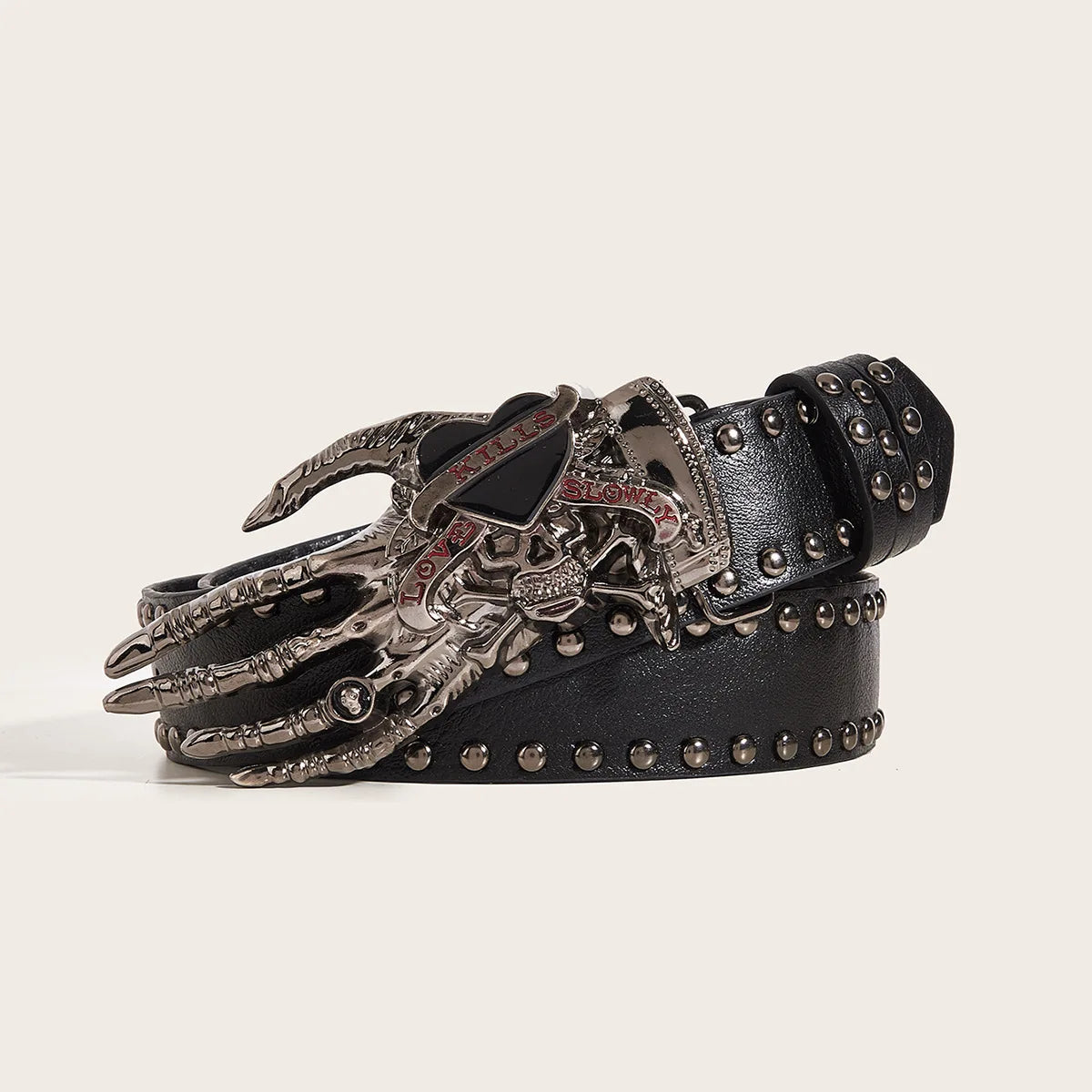 Gothic Punk Leather Belt Metal Buckle Waist Strap Designer Luxury Female Decorative Waistband