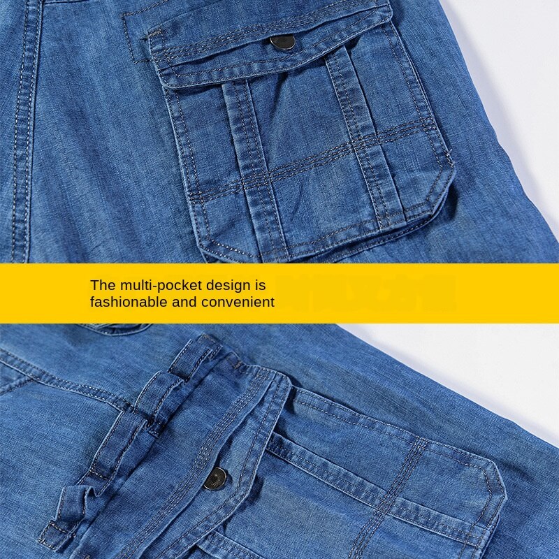 Jeans Shorts Summer Breeches Multi Side Pocket Casual Bermuda