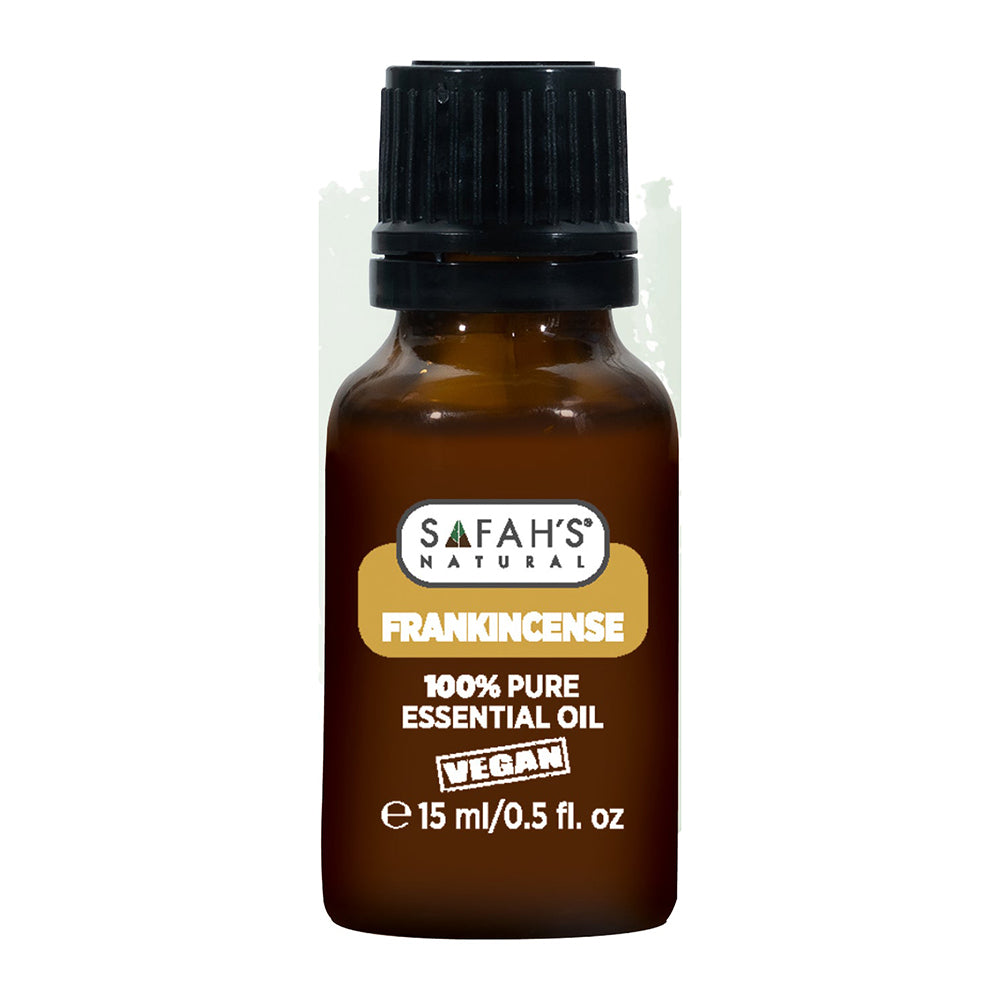 Safah's Natural 100% Pure Frankincense Essential Oil for Scalp Rejuvenation & Hair Growth Support 15 ml / 0.51 oz