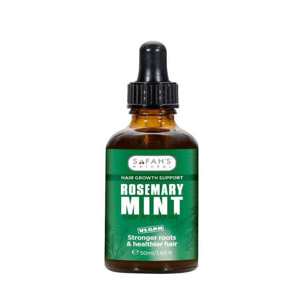 Safah's Natural Rosemary Mint Hair & Scalp Oil for Hair Growth & Scalp Health 1.69 oz