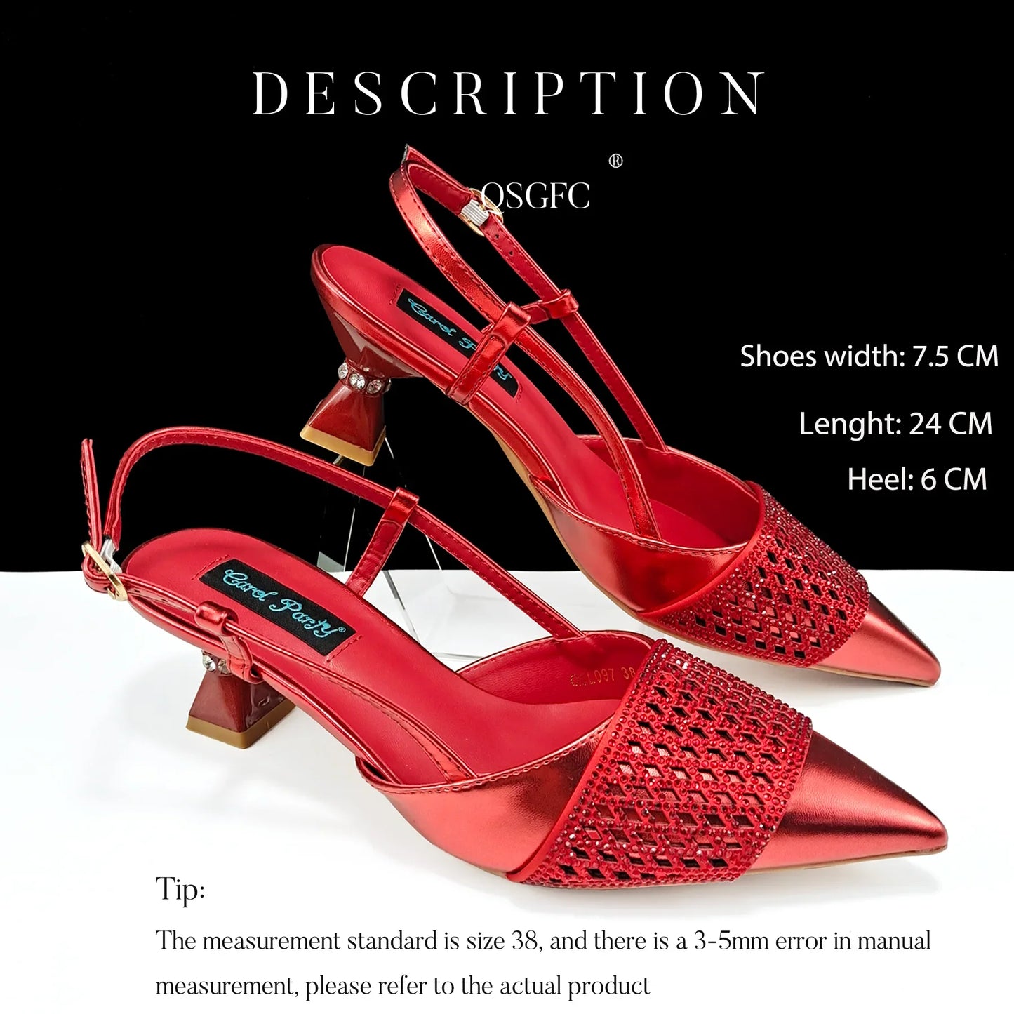 Fashionable Women's Rhinestone-encrusted Party Shoes And Special bag