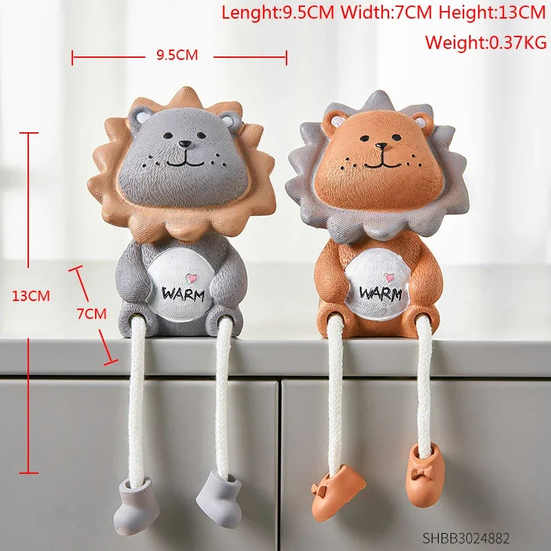 Nordic Cute Resin Hanging Dolls – Sitting Figurine Ornaments