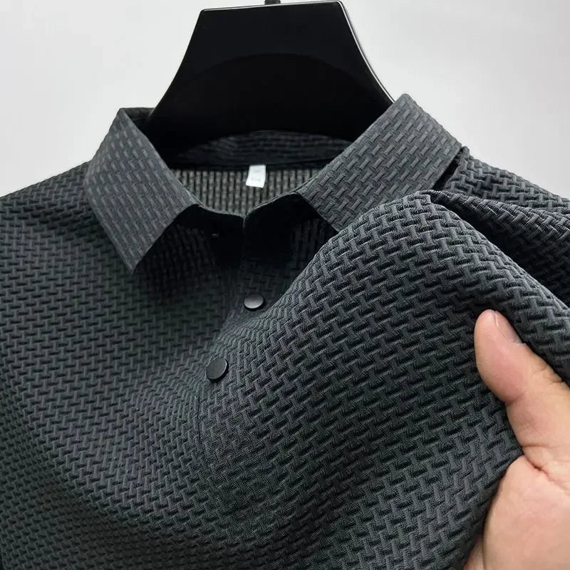 Summer Men Short Sleeved T-shirts Cool and Breathable POLO Shirt