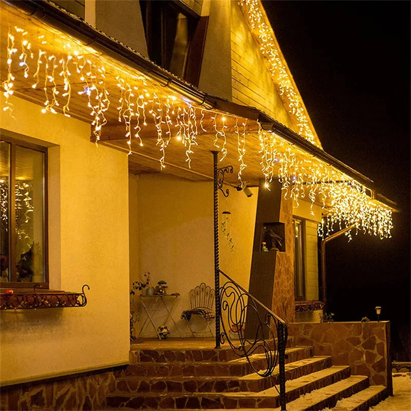 Christmas Lights Waterfall Outdoor Decoration 5M Droop 0.4-0.6m Led Lights