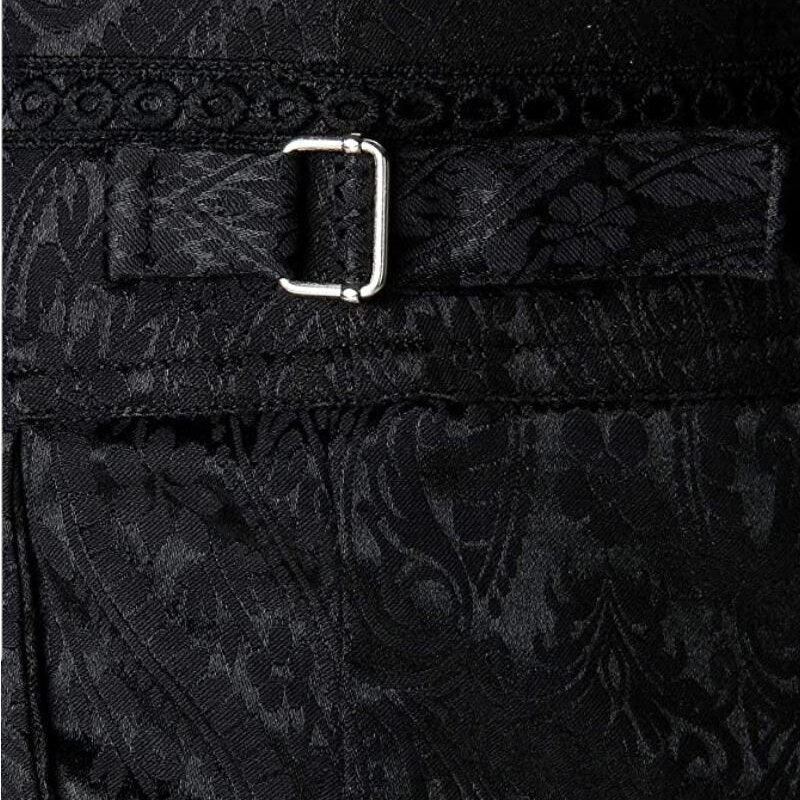 Unisex Gothic Trousers Steampunk Dark Jacquard Victorian Trousers