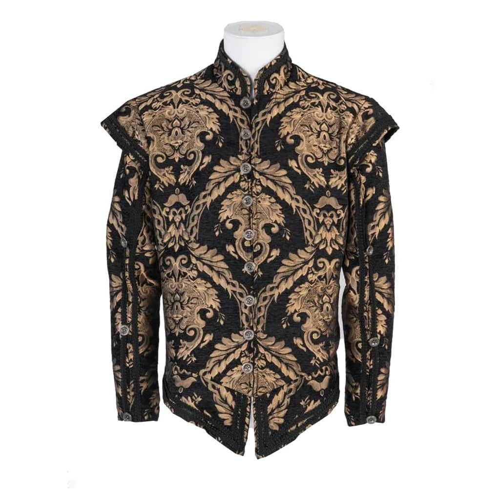 Tudor Menโs Doublet โ Renaissance Medieval Noble Prince Jacket with Removable Sleeves