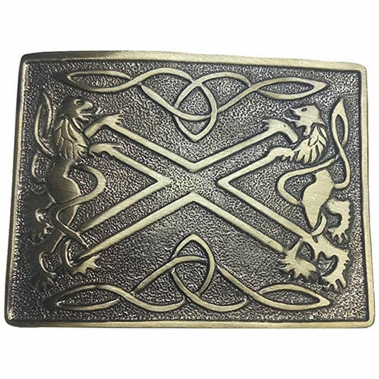 Lion Rampant Highland Scottish Kilt Traditional Classic Kilt Buckle & Pin Antique Finish
