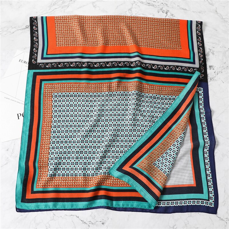 Print Cotton Shawl Scarf For Women Fashion Hijab Warps Large Beach