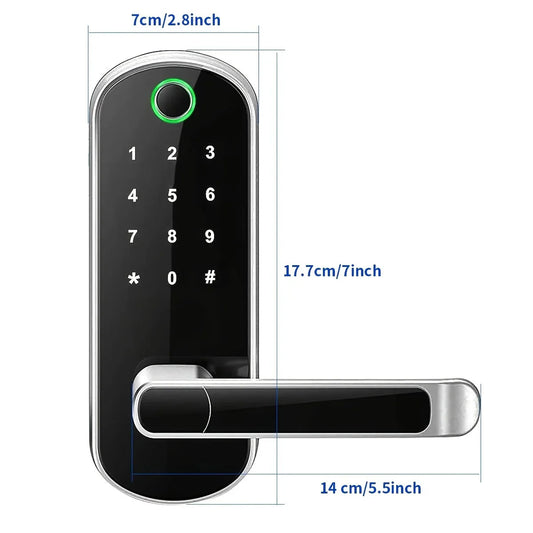 Smart Fingerprint Door Lock App Remote Control Keyless WIFI Digital Touchscreen Lock