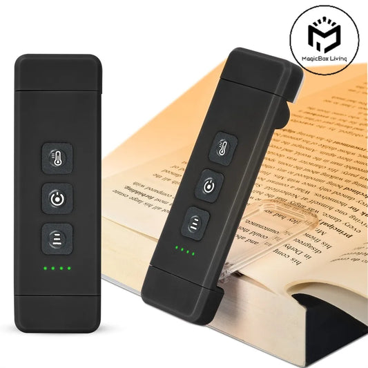 Clip-on Bookmark Book Light With Timer USB Rechargeable