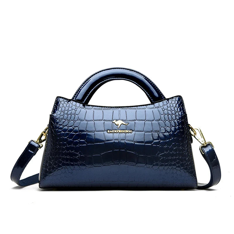 Kangaroo Brand Alligator Pu Leather Shoulder Bag Clutch Hand Bags