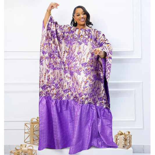 2025 New Arrival African Women Brocade Wedding Dress Dashiki Embroidery With Bazin riche Decoration Nigerian Bride Boubou Robe