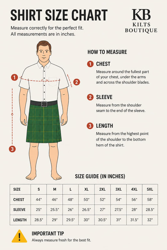 Ivory Scottish Men's Kilt Jacobite Ghillie Shirt with Leather Cord